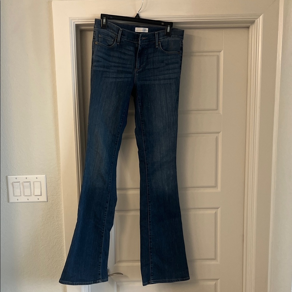 LOFT Dark Blue Flare Jeans